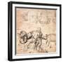 Study for an Engraving of the Prodigal Son-Albrecht Dürer-Framed Giclee Print