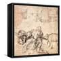 Study for an Engraving of the Prodigal Son-Albrecht Dürer-Framed Stretched Canvas