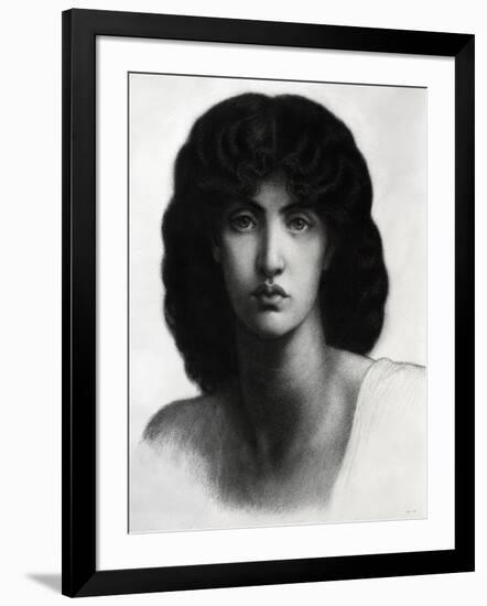 Study for Astarte Syriaca, Model Jane Morris, Pencil, 1875-Dante Gabriel Rossetti-Framed Giclee Print