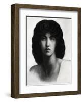 Study for Astarte Syriaca, Model Jane Morris, Pencil, 1875-Dante Gabriel Rossetti-Framed Giclee Print