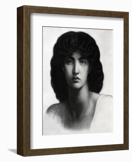 Study for Astarte Syriaca, Model Jane Morris, Pencil, 1875-Dante Gabriel Rossetti-Framed Giclee Print