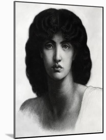 Study for Astarte Syriaca, Model Jane Morris, Pencil, 1875-Dante Gabriel Rossetti-Mounted Giclee Print