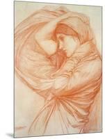 Study for 'Boreas' (Red Chalk on Tinted Paper)-John William Waterhouse-Mounted Giclee Print