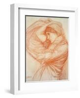 Study for 'Boreas' (Red Chalk on Tinted Paper)-John William Waterhouse-Framed Giclee Print