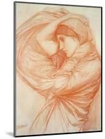 Study for 'Boreas' (Red Chalk on Tinted Paper)-John William Waterhouse-Mounted Giclee Print
