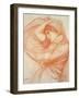 Study for 'Boreas' (Red Chalk on Tinted Paper)-John William Waterhouse-Framed Giclee Print