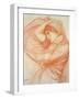 Study for 'Boreas' (Red Chalk on Tinted Paper)-John William Waterhouse-Framed Giclee Print