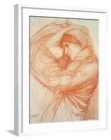 Study for 'Boreas' (Red Chalk on Tinted Paper)-John William Waterhouse-Framed Giclee Print