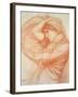 Study for 'Boreas' (Red Chalk on Tinted Paper)-John William Waterhouse-Framed Giclee Print