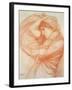 Study for 'Boreas' (Red Chalk on Tinted Paper)-John William Waterhouse-Framed Giclee Print