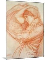 Study for 'Boreas' (Red Chalk on Tinted Paper)-John William Waterhouse-Mounted Giclee Print