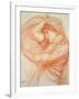 Study for 'Boreas' (Red Chalk on Tinted Paper)-John William Waterhouse-Framed Giclee Print