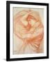 Study for 'Boreas' (Red Chalk on Tinted Paper)-John William Waterhouse-Framed Giclee Print