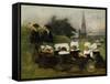 Study for Breton Women at a Pardon, c.1887-Pascal Adolphe Jean Dagnan-Bouveret-Framed Stretched Canvas