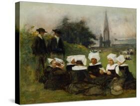 Study for Breton Women at a Pardon, c.1887-Pascal Adolphe Jean Dagnan-Bouveret-Stretched Canvas