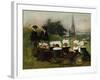 Study for Breton Women at a Pardon, c.1887-Pascal Adolphe Jean Dagnan-Bouveret-Framed Giclee Print
