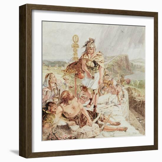 Study for 'Building the Roman Wall', C.1857-William Bell Scott-Framed Giclee Print