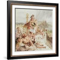 Study for 'Building the Roman Wall', C.1857-William Bell Scott-Framed Giclee Print