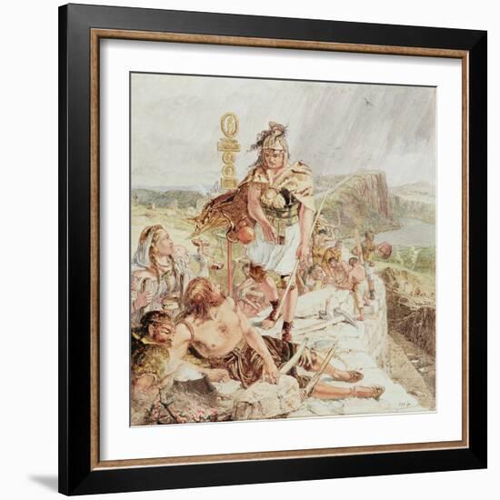 Study for 'Building the Roman Wall', C.1857-William Bell Scott-Framed Giclee Print