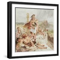 Study for 'Building the Roman Wall', C.1857-William Bell Scott-Framed Giclee Print