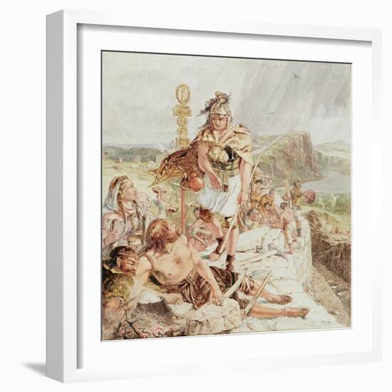 Study for 'Building the Roman Wall', C.1857-William Bell Scott-Framed Giclee Print