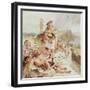 Study for 'Building the Roman Wall', C.1857-William Bell Scott-Framed Giclee Print