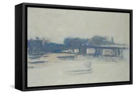 Study for Charing Cross Bridge, 1899-1901-Claude Monet-Framed Stretched Canvas