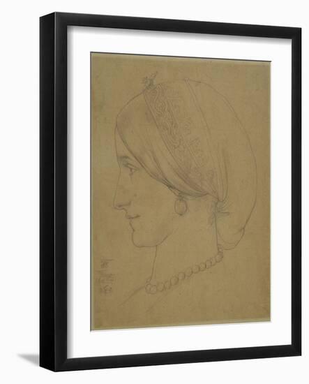 Study for 'Cimabue's Celebrated Madonna', 1853-Frederic Leighton-Framed Giclee Print