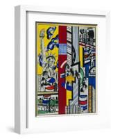 Study for Cinematic Mural, Study II-null-Framed Giclee Print