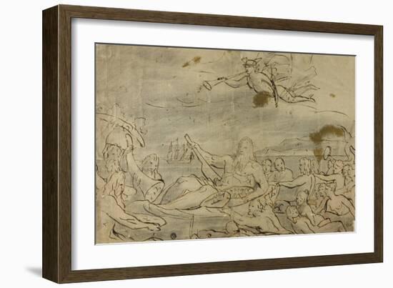 Study for Commerce or the Triumph of the Thames, 1767-80-James Barry-Framed Giclee Print