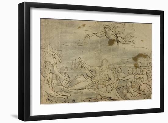 Study for Commerce or the Triumph of the Thames, 1767-80-James Barry-Framed Giclee Print