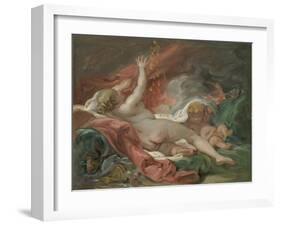 Study for Danae and the Shower of Gold, c.1760-Francois Boucher-Framed Giclee Print