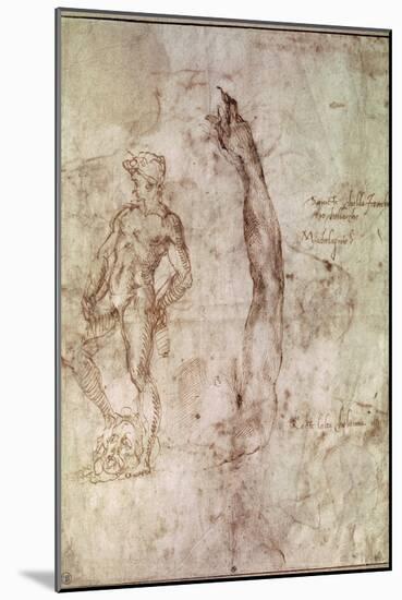 Study for David-Michelangelo Buonarroti-Mounted Giclee Print