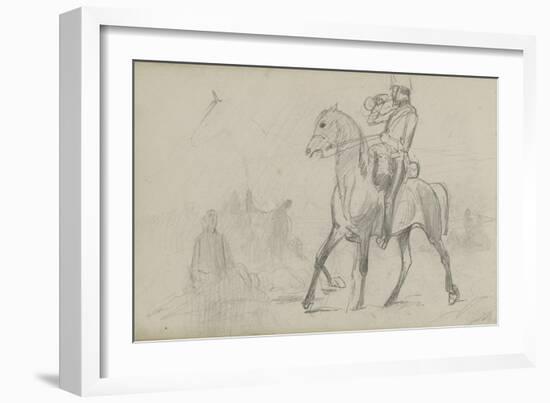 Study for 'Dawn of Waterloo', 1893-Lady Butler-Framed Giclee Print