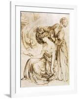 Study for Desdemona's Death Song: Othello, Act IV, Sc. III-Dante Gabriel Rossetti-Framed Giclee Print