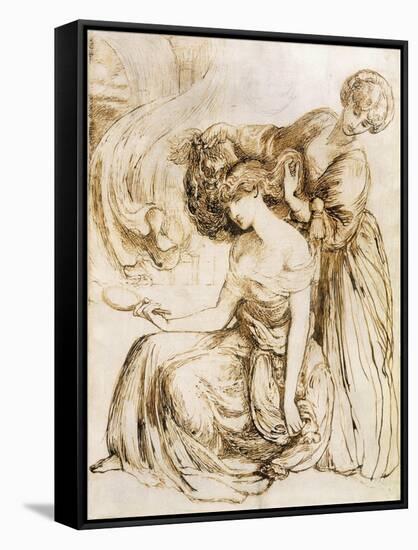 Study for Desdemona's Death Song: Othello, Act IV, Sc. III-Dante Gabriel Rossetti-Framed Stretched Canvas