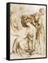 Study for Desdemona's Death Song: Othello, Act IV, Sc. III-Dante Gabriel Rossetti-Framed Stretched Canvas