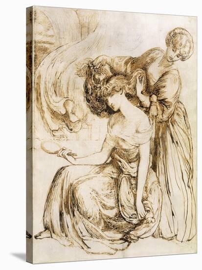 Study for Desdemona's Death Song: Othello, Act IV, Sc. III-Dante Gabriel Rossetti-Stretched Canvas
