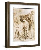 Study for Desdemona's Death Song: Othello, Act IV, Sc. III-Dante Gabriel Rossetti-Framed Giclee Print