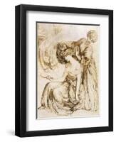 Study for Desdemona's Death Song: Othello, Act IV, Sc. III-Dante Gabriel Rossetti-Framed Giclee Print