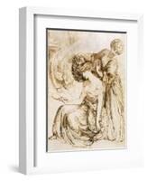 Study for Desdemona's Death Song: Othello, Act IV, Sc. III-Dante Gabriel Rossetti-Framed Giclee Print