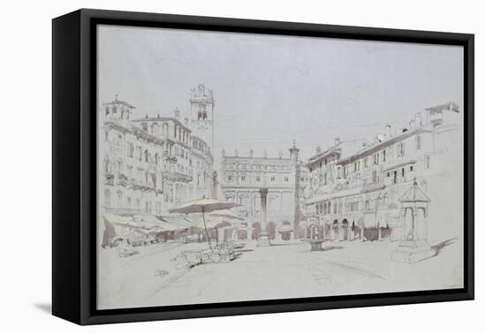 Study for Detail of the Piazza Delle Erbe-John Ruskin-Framed Stretched Canvas