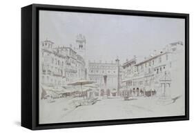 Study for Detail of the Piazza Delle Erbe-John Ruskin-Framed Stretched Canvas