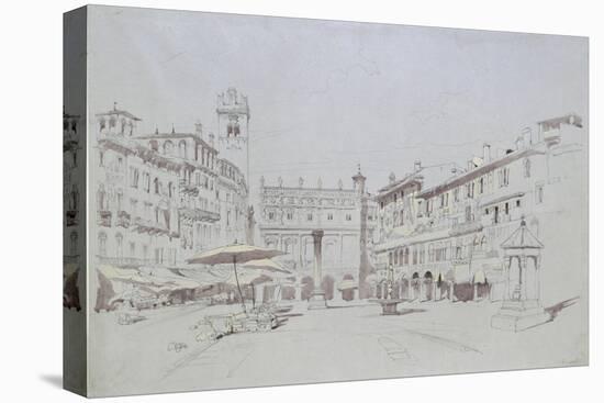 Study for Detail of the Piazza Delle Erbe-John Ruskin-Stretched Canvas