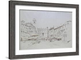 Study for Detail of the Piazza Delle Erbe-John Ruskin-Framed Giclee Print