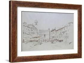 Study for Detail of the Piazza Delle Erbe-John Ruskin-Framed Giclee Print