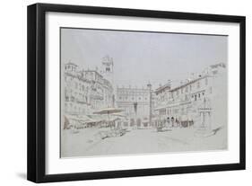 Study for Detail of the Piazza Delle Erbe-John Ruskin-Framed Giclee Print