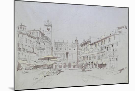 Study for Detail of the Piazza Delle Erbe-John Ruskin-Mounted Giclee Print