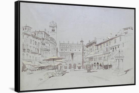 Study for Detail of the Piazza Delle Erbe-John Ruskin-Framed Stretched Canvas