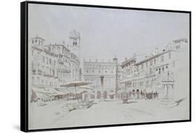 Study for Detail of the Piazza Delle Erbe-John Ruskin-Framed Stretched Canvas